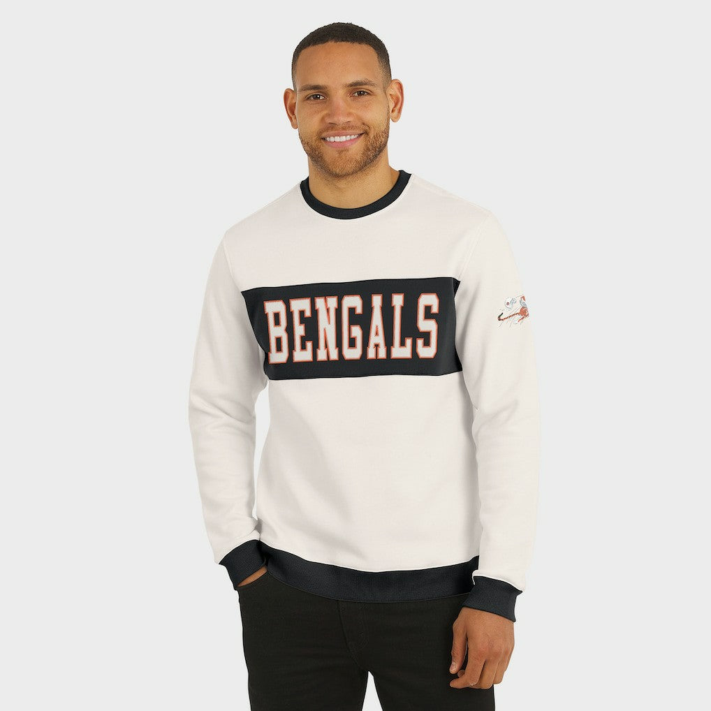 Cincinnati Bengals Darius Rucker Collection Colorblock Pullover Sweatshirt - Cream - Fanatics