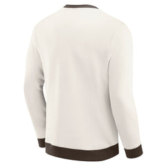 Cleveland Browns Darius Rucker Collection Colorblock Pullover Sweatshirt - Cream - Fanatics