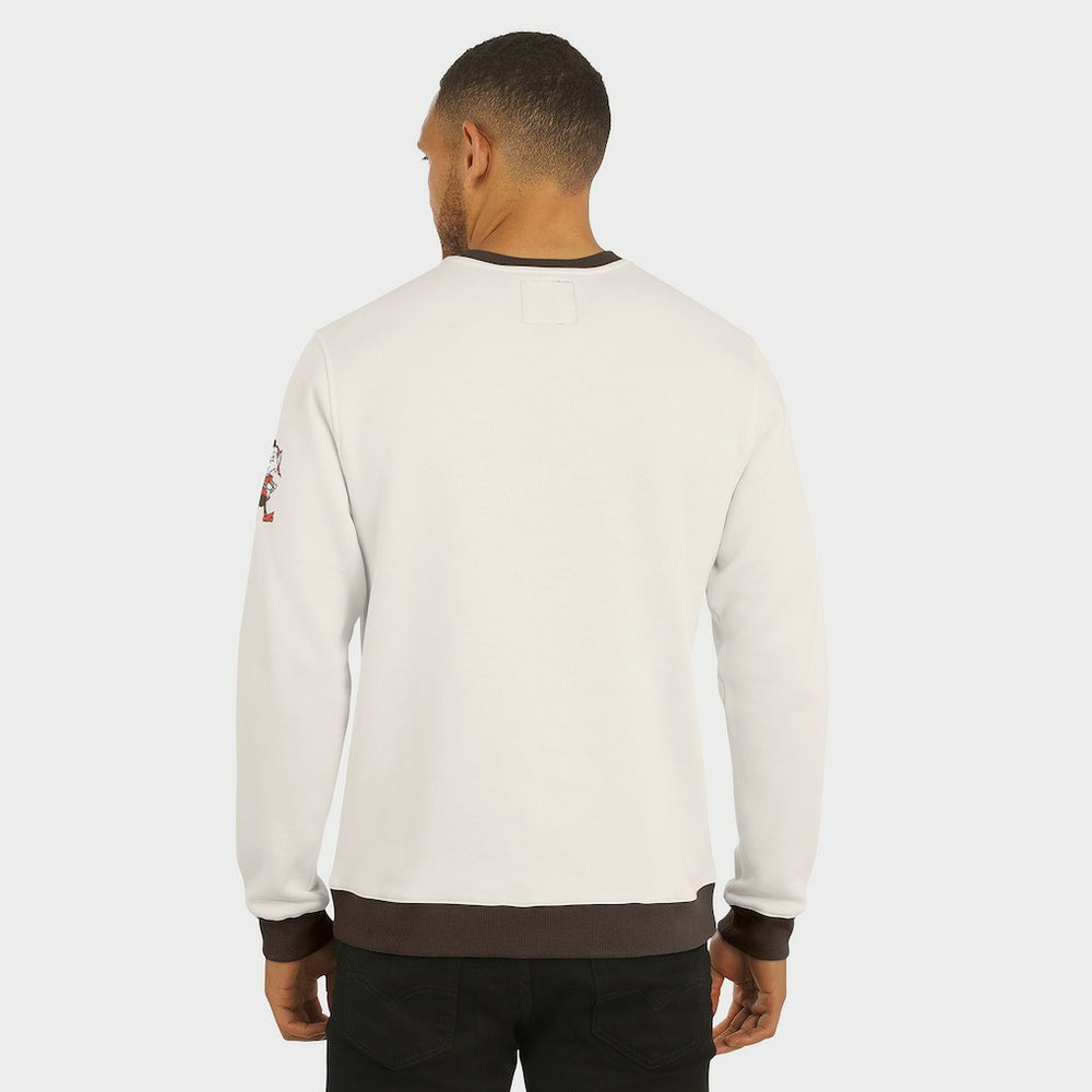 Cleveland Browns Darius Rucker Collection Colorblock Pullover Sweatshirt - Cream - Fanatics