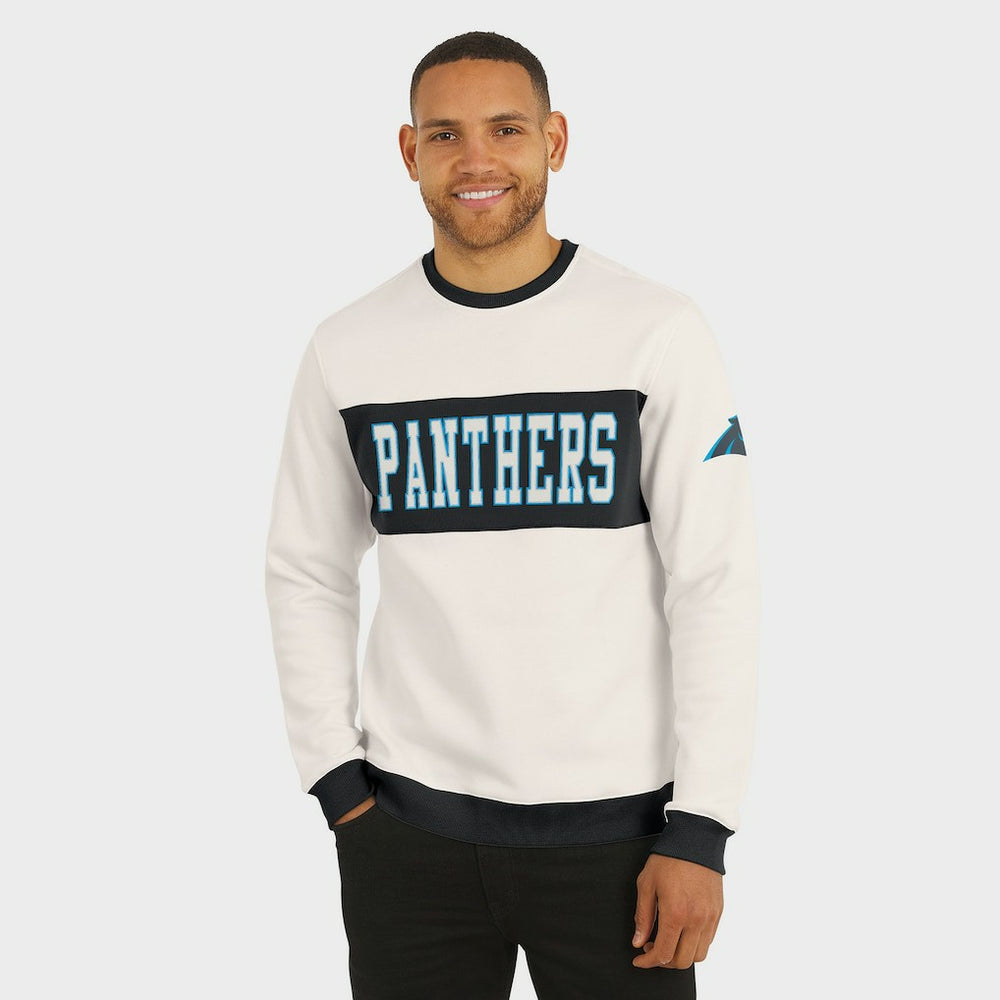 Carolina Panthers Darius Rucker Collection Colorblock Pullover Sweatshirt - Cream - Fanatics