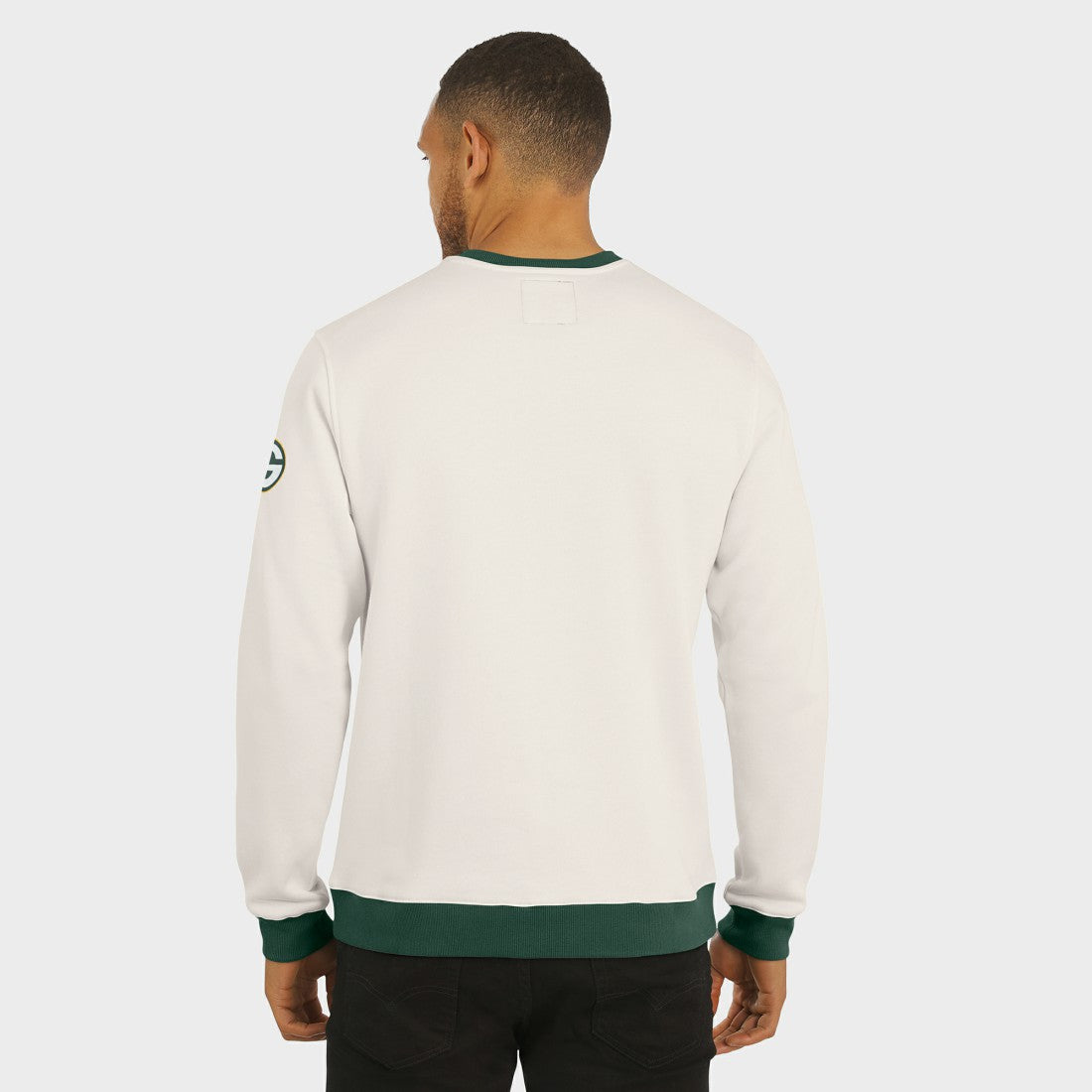 Green Bay Packers Darius Rucker Collection Colorblock Pullover Sweatshirt - Cream - Fanatics