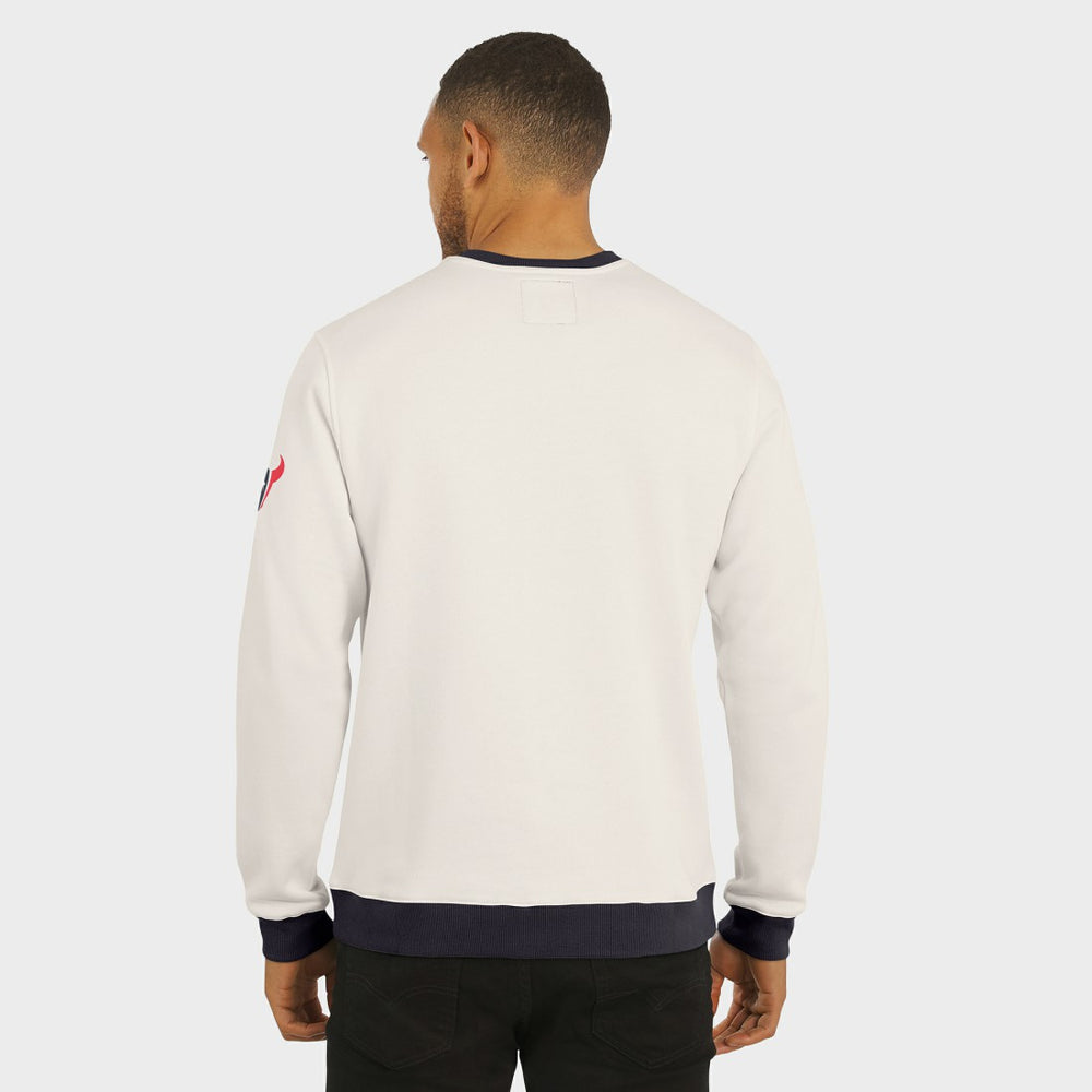 Houston Texans Darius Rucker Collection Colorblock Pullover Sweatshirt - Cream - Fanatics