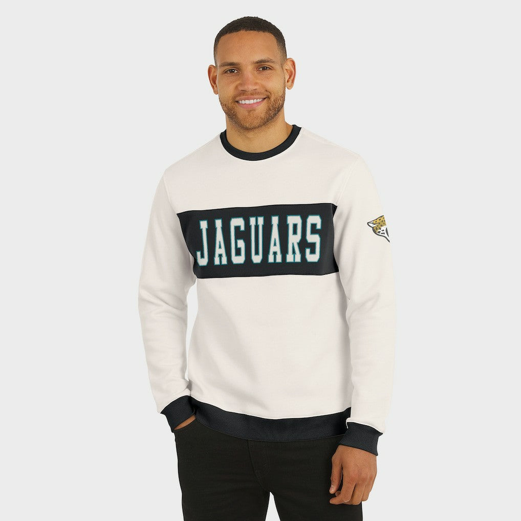 Jacksonville Jaguars Darius Rucker Collection Colorblock Pullover Sweatshirt - Cream - Fanatics