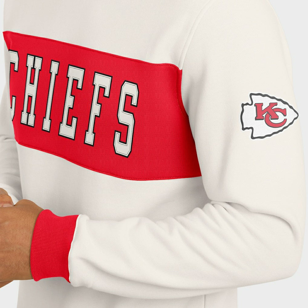 Kansas City Chiefs Darius Rucker Collection Colorblock Pullover Sweatshirt - Cream - Fanatics