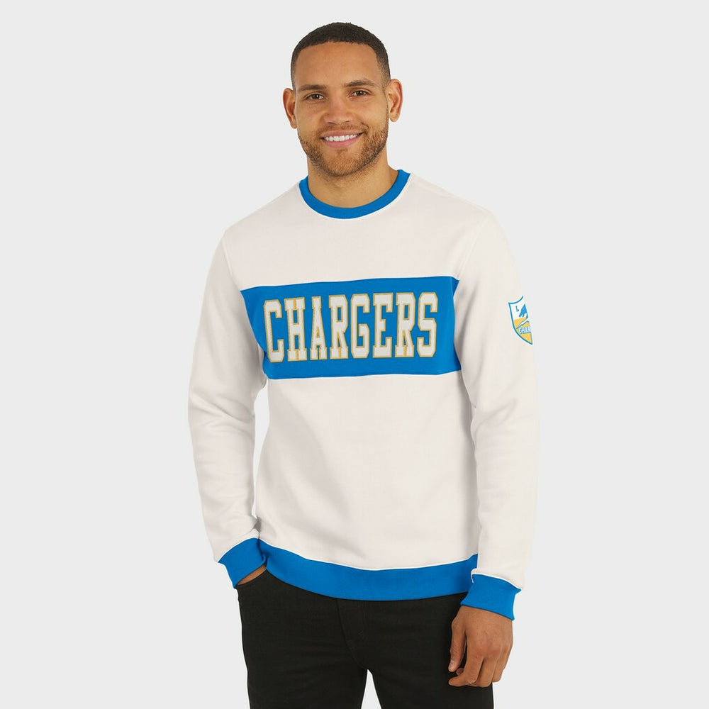 Los Angeles Chargers Darius Rucker Collection Colorblock Pullover Sweatshirt - Cream - Fanatics