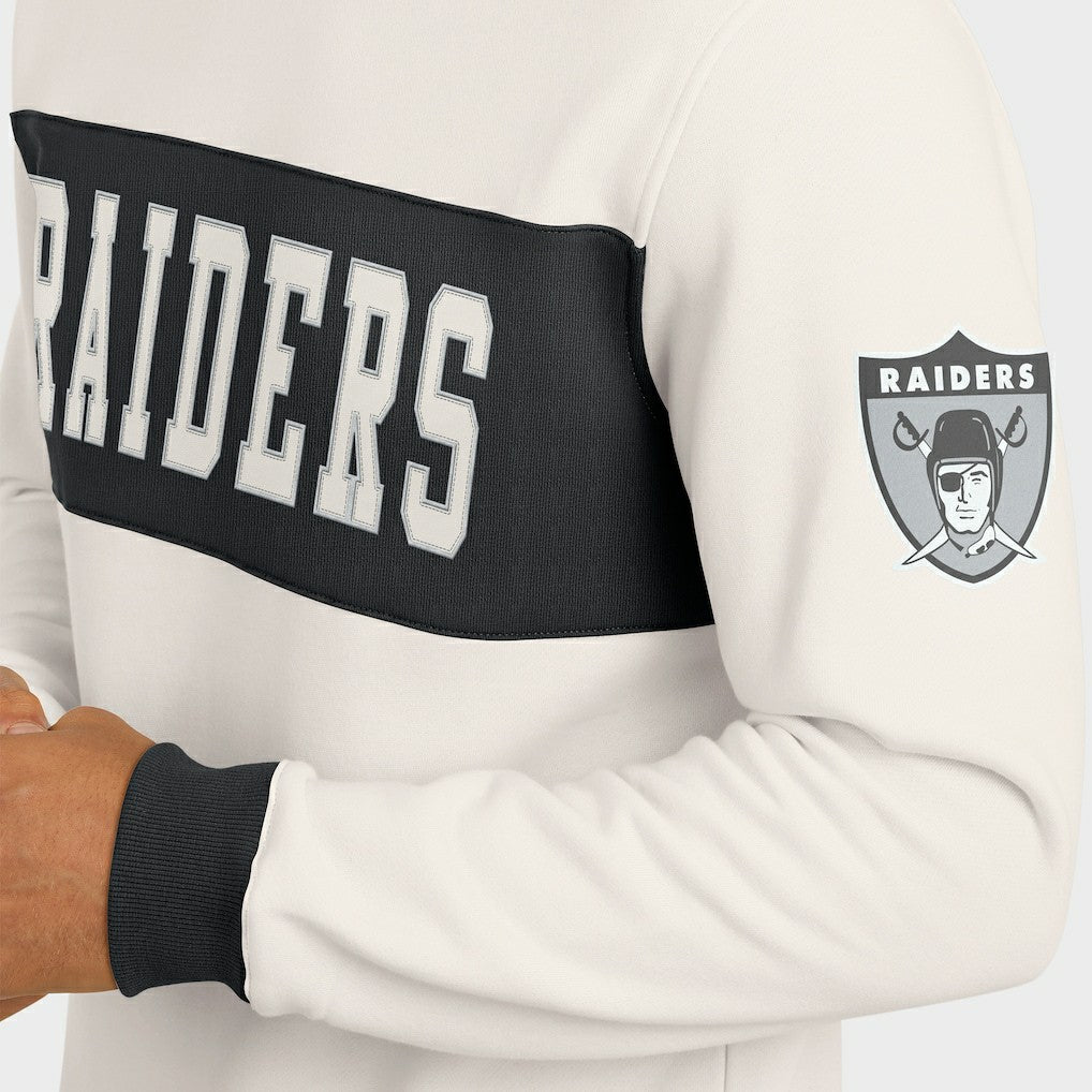 Las Vegas Raiders Darius Rucker Collection Colorblock Pullover Sweatshirt - Cream - Fanatics