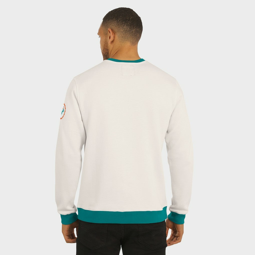 Miami Dolphins Darius Rucker Collection Colorblock Pullover Sweatshirt - Cream - Fanatics