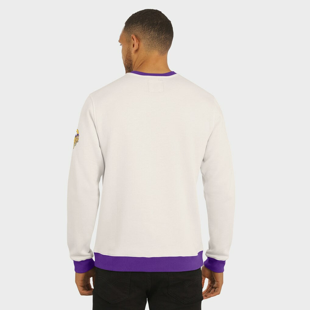 Minnesota Vikings Darius Rucker Collection Colorblock Pullover Sweatshirt - Cream - Fanatics