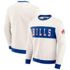 Buffalo Bills Darius Rucker Collection Colorblock Pullover Sweatshirt - Cream - Fanatics