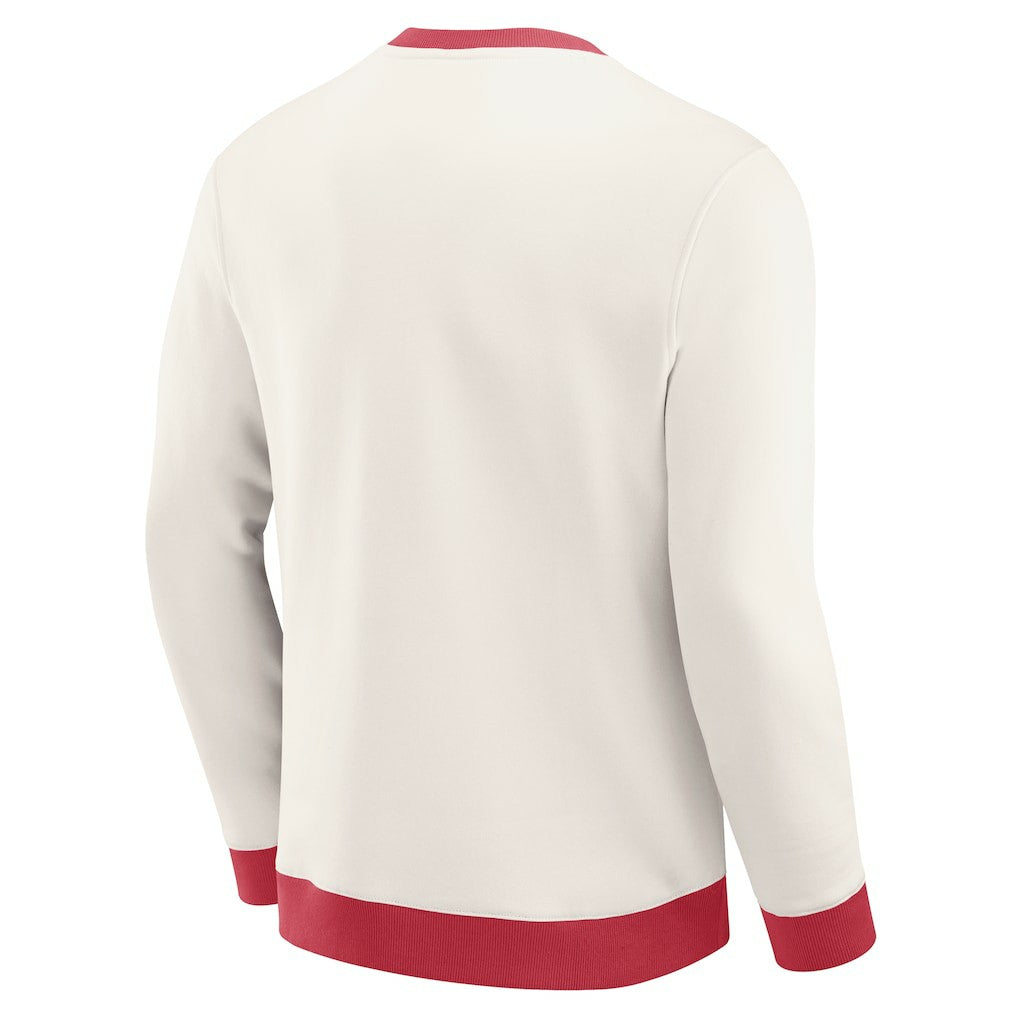 Arizona Cardinals Darius Rucker Collection Colorblock Pullover Sweatshirt - Cream - Fanatics
