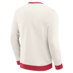 Arizona Cardinals Darius Rucker Collection Colorblock Pullover Sweatshirt - Cream - Fanatics