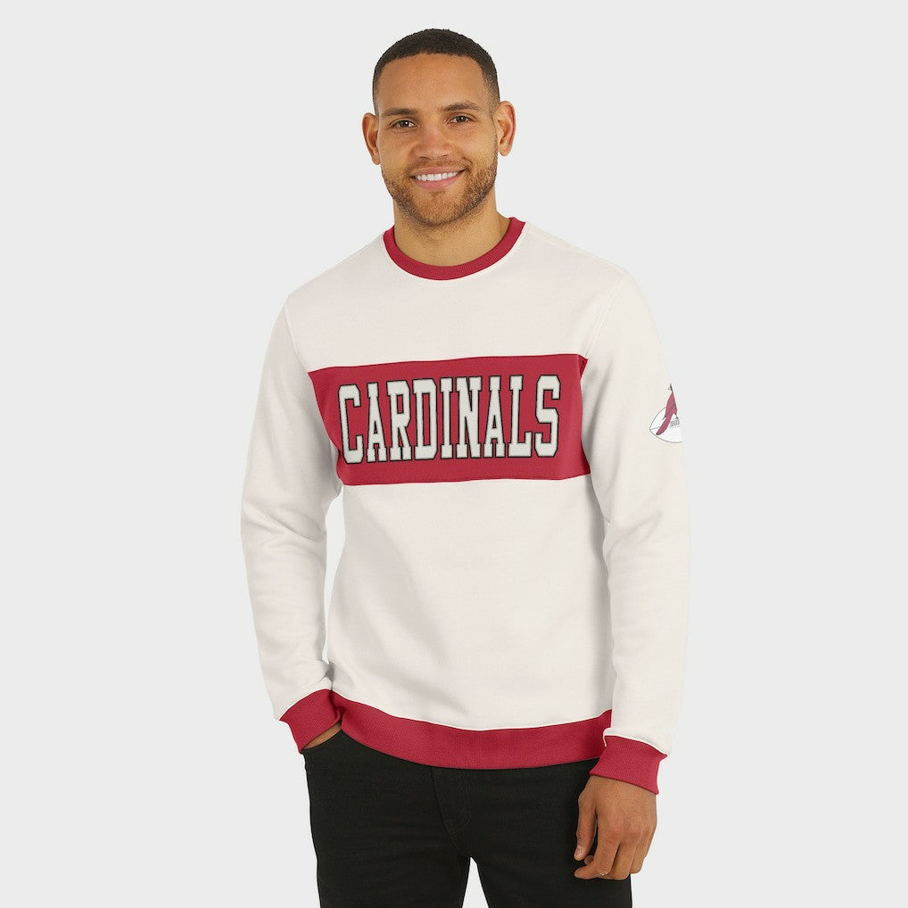 Arizona Cardinals Darius Rucker Collection Colorblock Pullover Sweatshirt - Cream - Fanatics