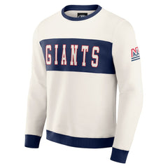 New York Giants Darius Rucker Collection Colorblock Pullover Sweatshirt - Cream - Fanatics