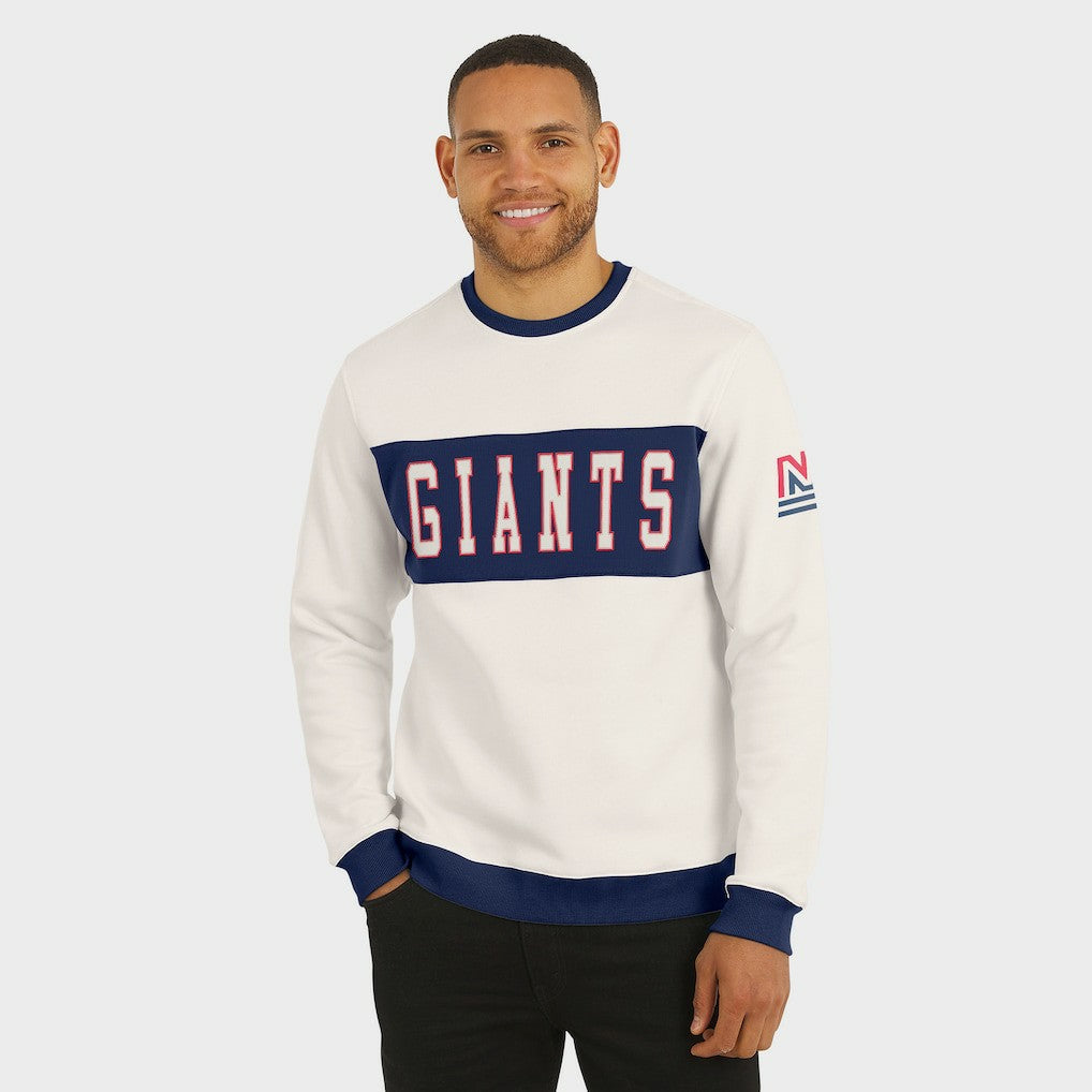 New York Giants Darius Rucker Collection Colorblock Pullover Sweatshirt - Cream - Fanatics