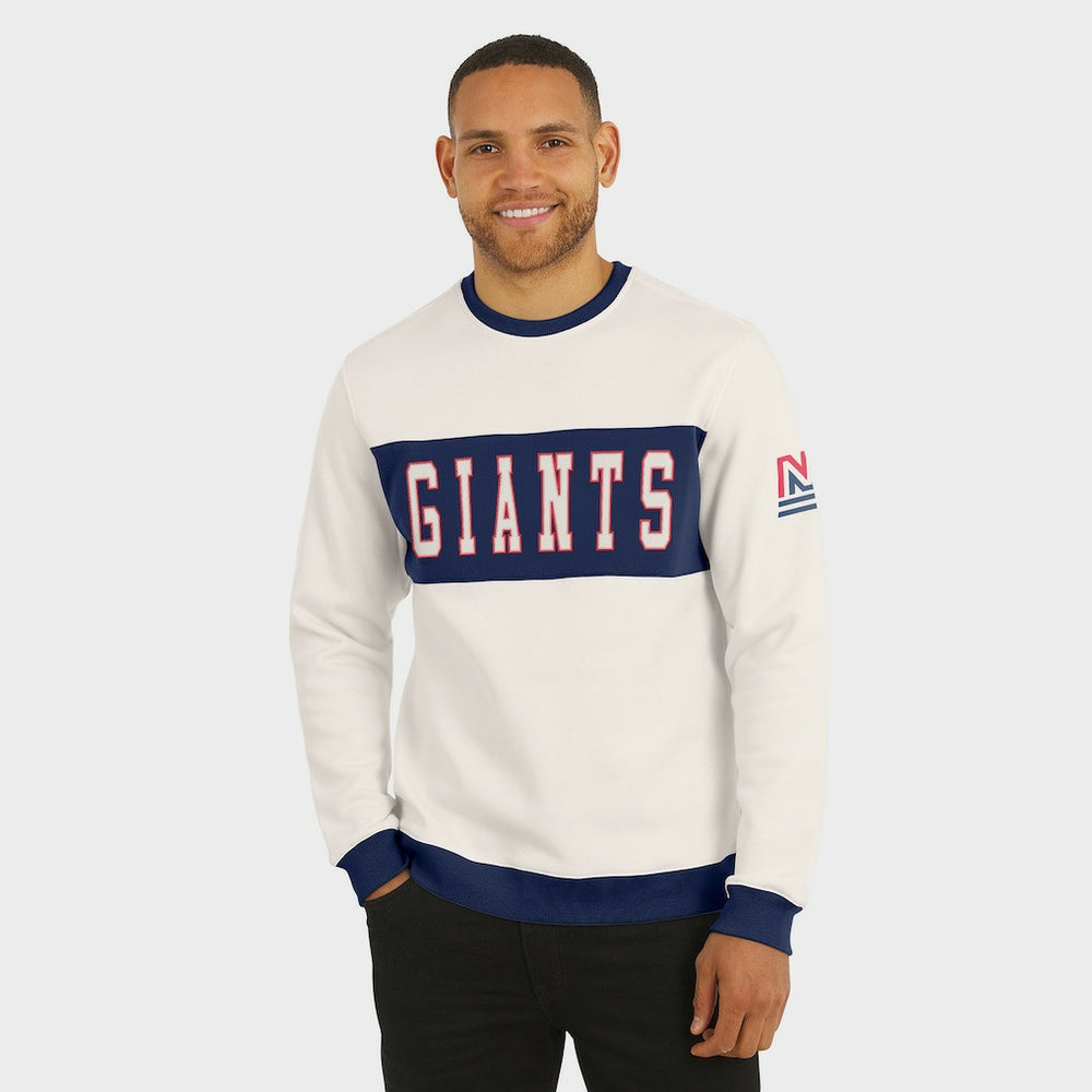 New York Giants Darius Rucker Collection Colorblock Pullover Sweatshirt - Cream - Fanatics