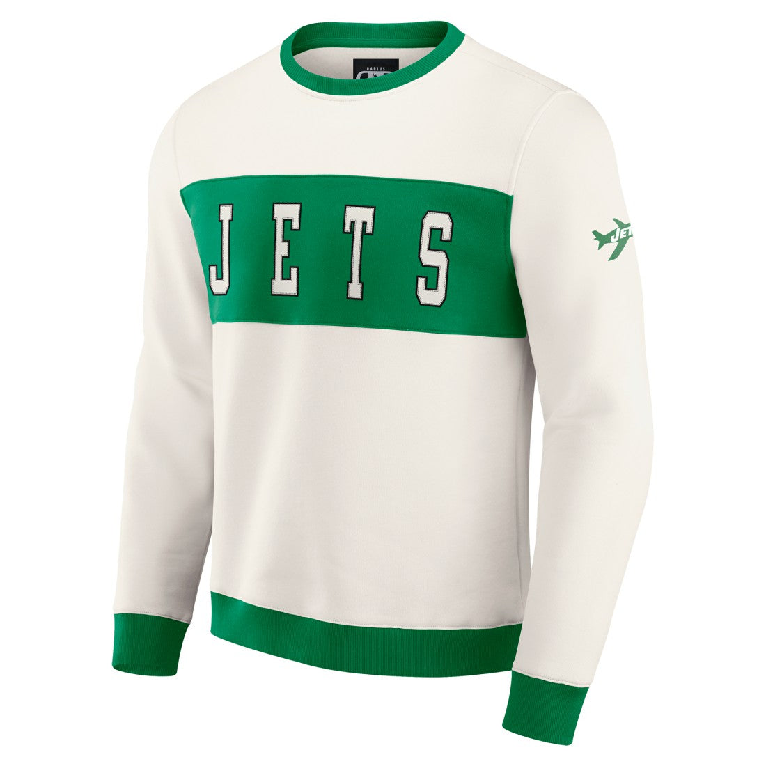 New York Jets Darius Rucker Collection Colorblock Pullover Sweatshirt - Cream - Fanatics
