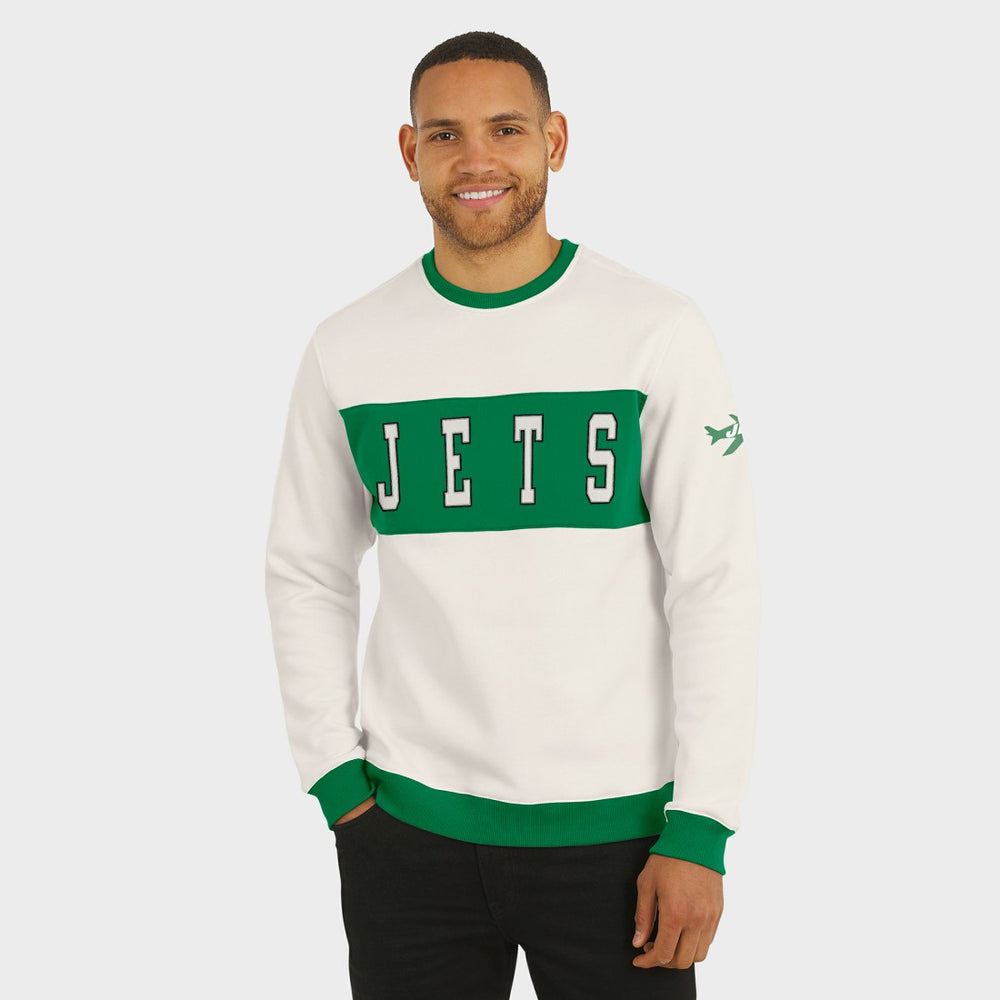 New York Jets Darius Rucker Collection Colorblock Pullover Sweatshirt - Cream - Fanatics