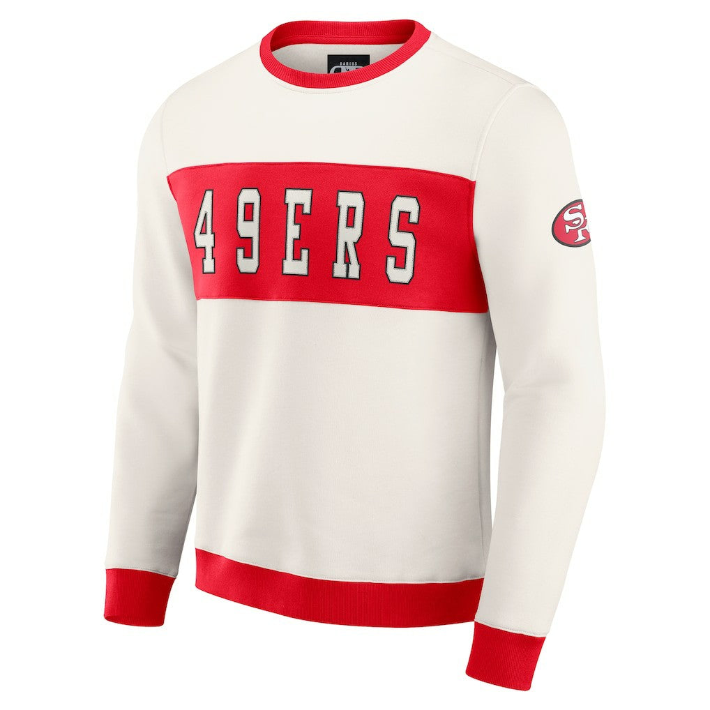 San Francisco 49ers Darius Rucker Collection Colorblock Pullover Sweatshirt - Cream - Fanatics