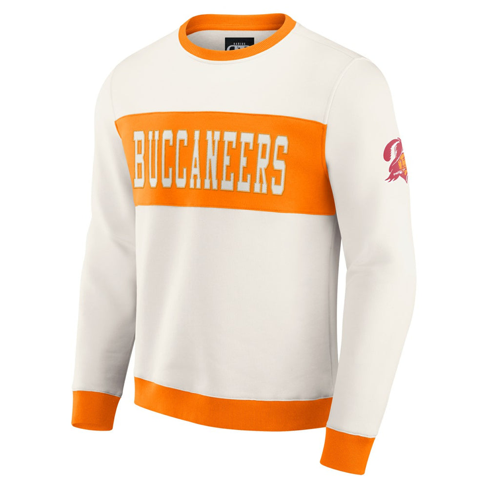 Tampa Bay Buccaneers Darius Rucker Collection Colorblock Pullover Sweatshirt - Cream - Fanatics