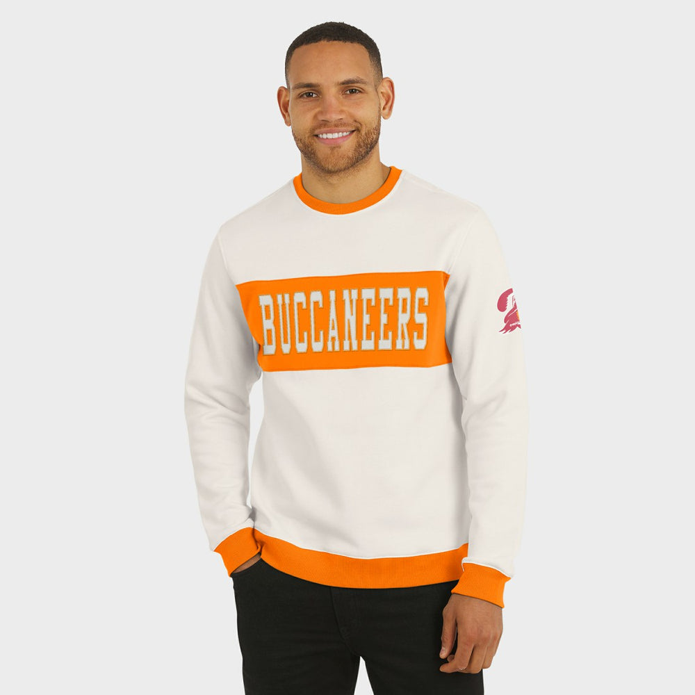 Tampa Bay Buccaneers Darius Rucker Collection Colorblock Pullover Sweatshirt - Cream - Fanatics