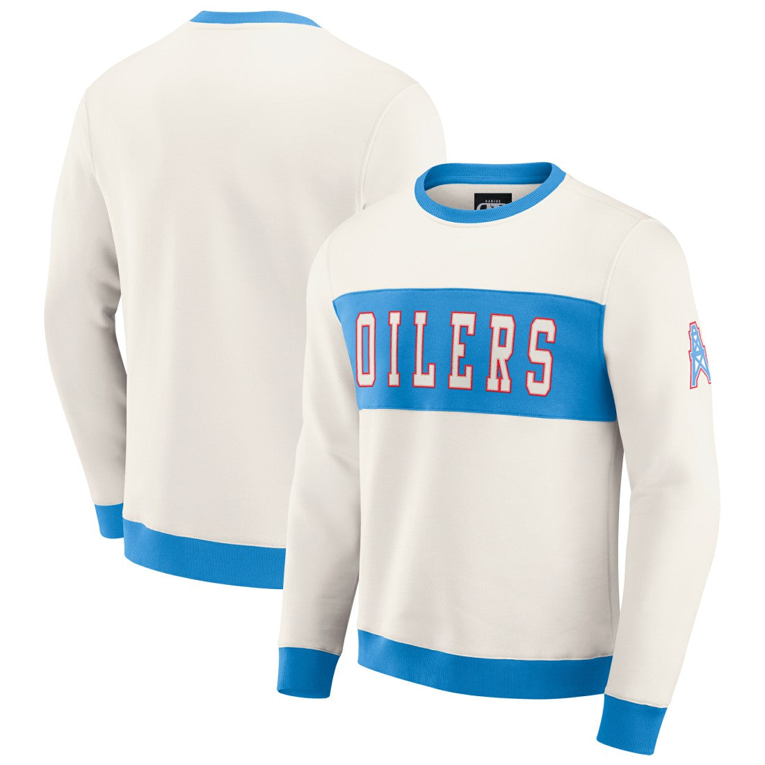 Tennessee Titans Darius Rucker Collection Colorblock Pullover Sweatshirt - Cream - Fanatics