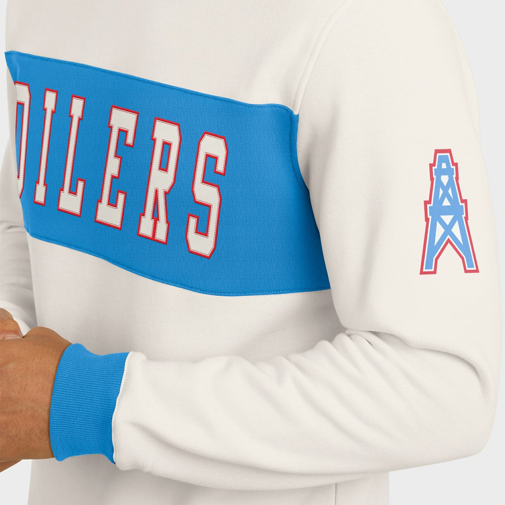 Tennessee Titans Darius Rucker Collection Colorblock Pullover Sweatshirt - Cream - Fanatics