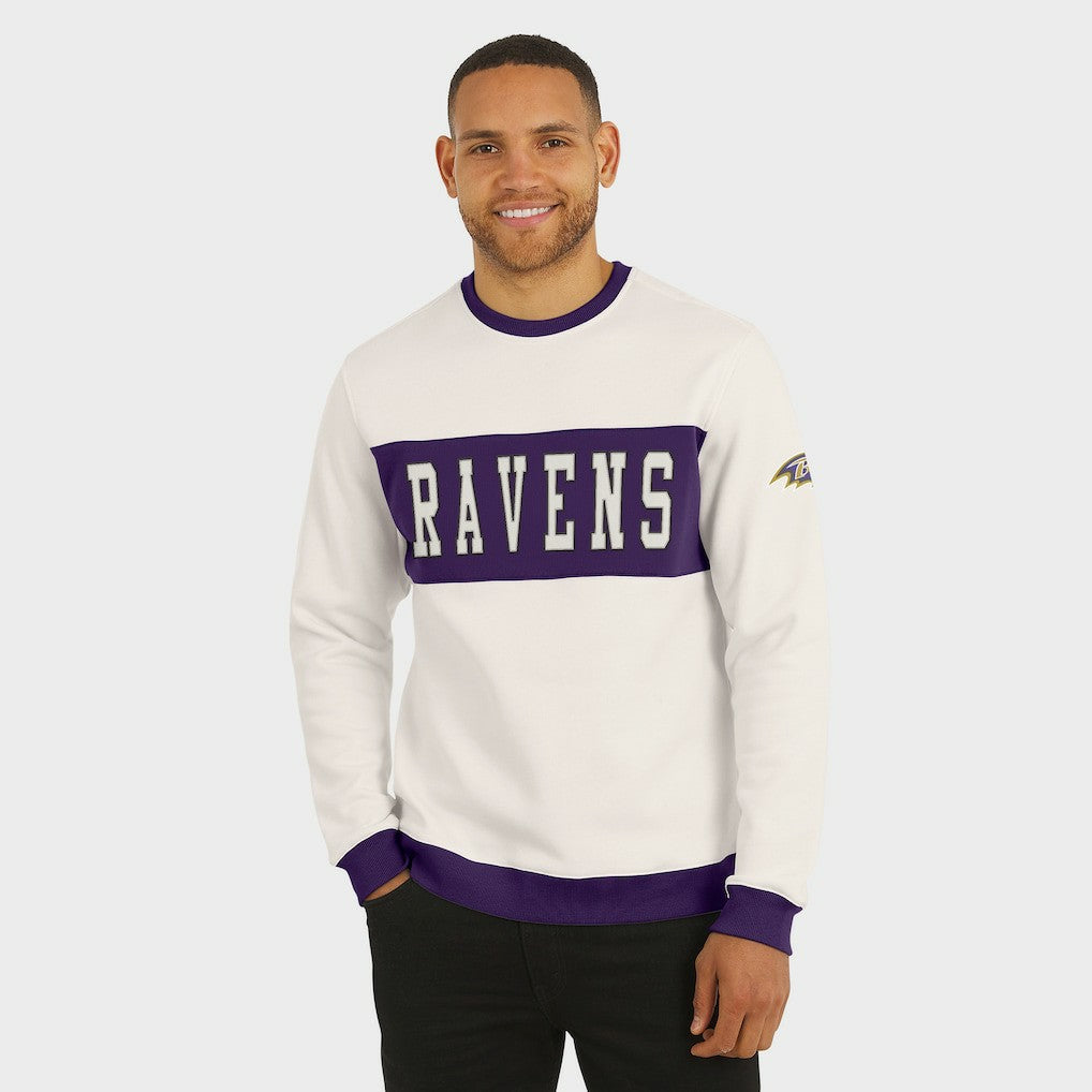 Baltimore Ravens Darius Rucker Collection Colorblock Pullover Sweatshirt - Cream - Fanatics