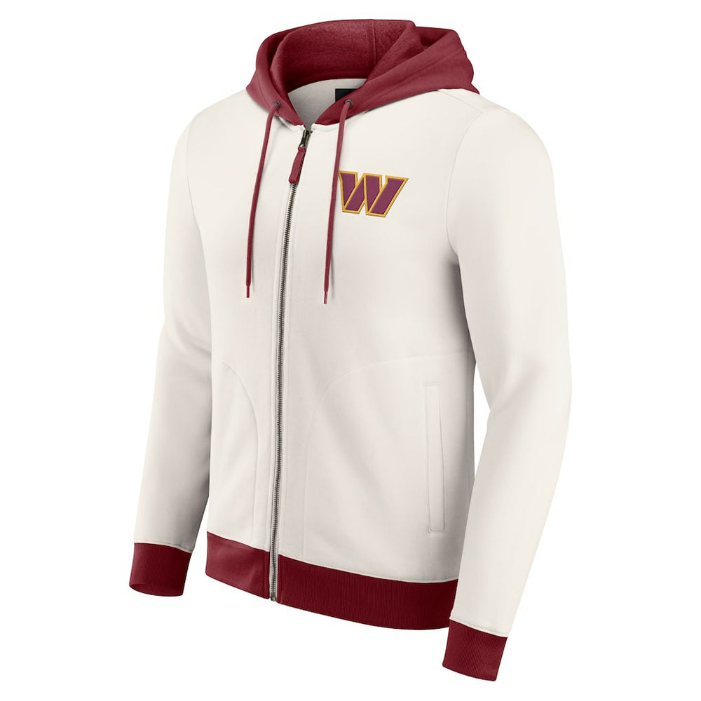 Washington Commanders Darius Rucker Collection Distressed Graphics Full-Zip Hoodie - Cream - Fanatics