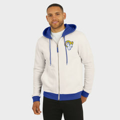 Los Angeles Rams Darius Rucker Collection Distressed Graphics Full-Zip Hoodie - Cream - Fanatics