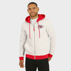 Kansas City Chiefs Darius Rucker Collection Distressed Graphics Full-Zip Hoodie - Cream - Fanatics