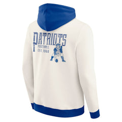 New England Patriots Darius Rucker Collection Distressed Graphics Full-Zip Hoodie - Cream - Fanatics