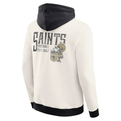New Orleans Saints Darius Rucker Collection Distressed Graphics Full-Zip Hoodie - Cream - Fanatics
