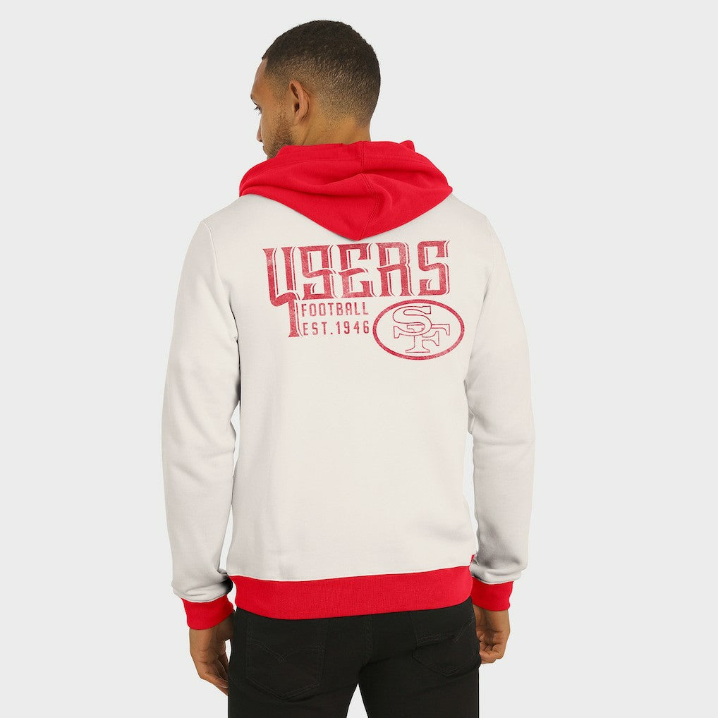 San Francisco 49ers Darius Rucker Collection Distressed Graphics Full-Zip Hoodie - Cream - Fanatics