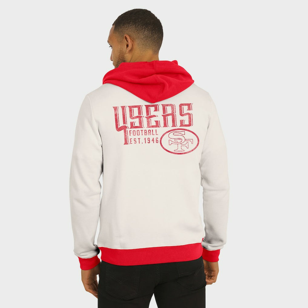 San Francisco 49ers Darius Rucker Collection Distressed Graphics Full-Zip Hoodie - Cream - Fanatics