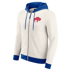 Buffalo Bills Darius Rucker Collection Distressed Graphics Full-Zip Hoodie - Cream - Fanatics
