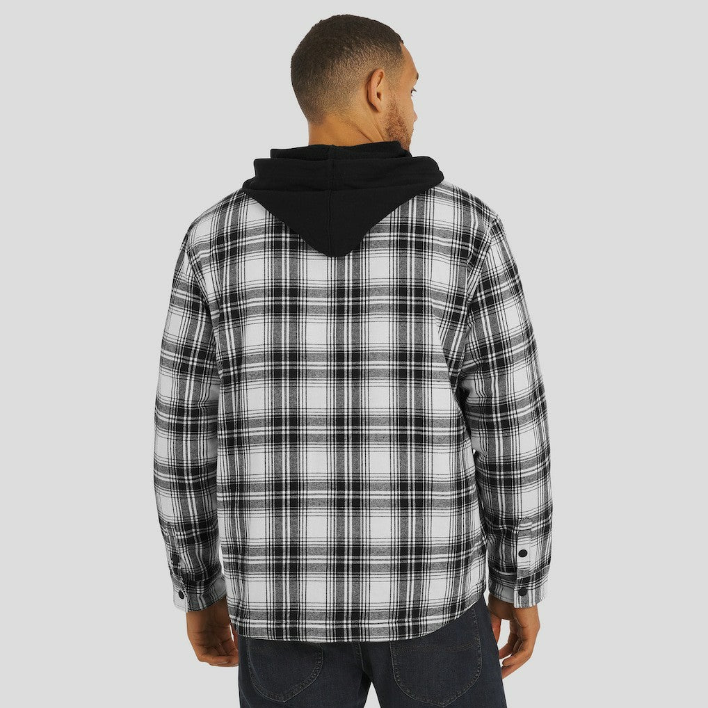 Buffalo Bills NFL x Darius Rucker Collection Plaid Flannel Quilted Full-Snap Hooded Shacket - Black - Fanatics