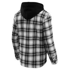 Kansas City Chiefs NFL x Darius Rucker Collection Plaid Flannel Quilted Full-Snap Hooded Shacket - Black - Fanatics