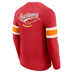 Tampa Bay Buccaneers Darius Rucker Collection Waffle-Knit Raglan Long Sleeve Henley T-Shirt - Red - Fanatics