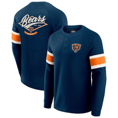 Chicago Bears Darius Rucker Collection Waffle-Knit Raglan Long Sleeve Henley T-Shirt - Navy - Fanatics