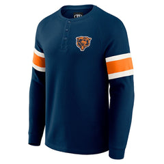 Chicago Bears Darius Rucker Collection Waffle-Knit Raglan Long Sleeve Henley T-Shirt - Navy - Fanatics