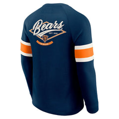 Chicago Bears Darius Rucker Collection Waffle-Knit Raglan Long Sleeve Henley T-Shirt - Navy - Fanatics