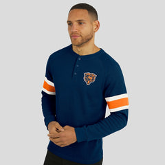 Chicago Bears Darius Rucker Collection Waffle-Knit Raglan Long Sleeve Henley T-Shirt - Navy - Fanatics
