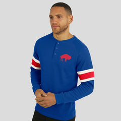 Buffalo Bills Darius Rucker Collection Waffle-Knit Raglan Long Sleeve Henley T-Shirt - Royal - Fanatics