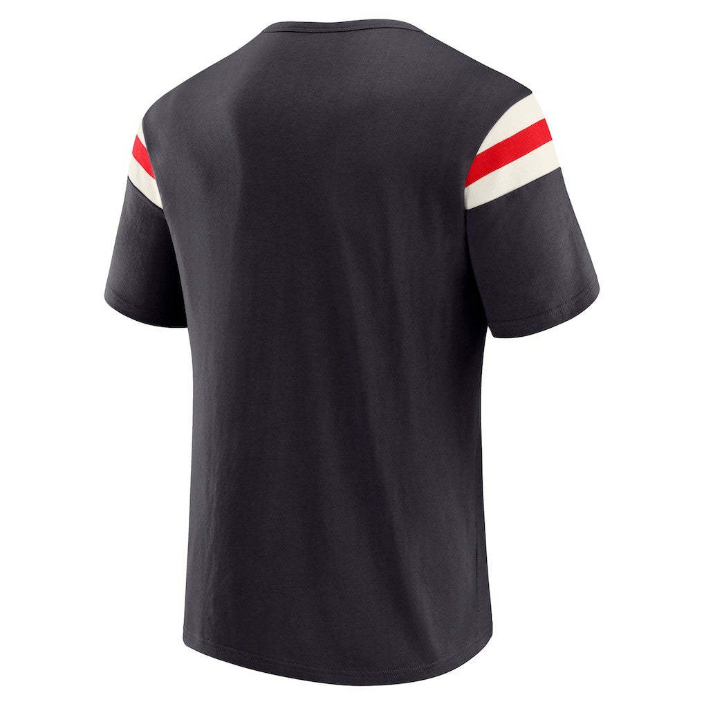 Houston Texans Darius Rucker Collection Football Stripe Sleeve T-Shirt - Navy - Fanatics