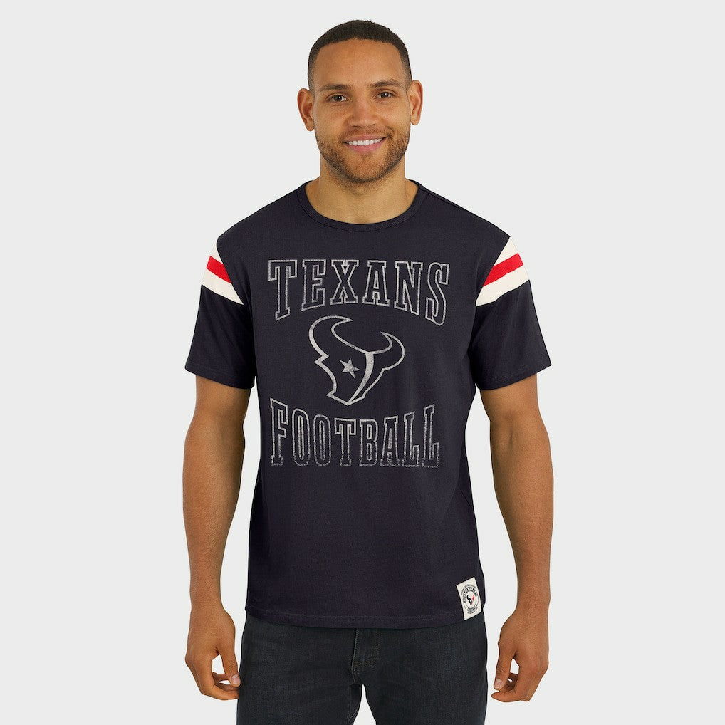 Houston Texans Darius Rucker Collection Football Stripe Sleeve T-Shirt - Navy - Fanatics
