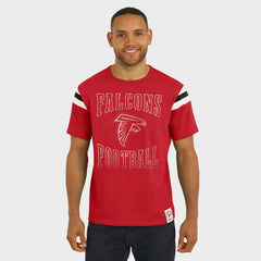 Atlanta Falcons Darius Rucker Collection Football Stripe Sleeve T-Shirt - Red - Fanatics