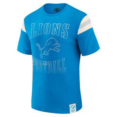 Detroit Lions Darius Rucker Collection Football Stripe Sleeve T-Shirt - Blue - Fanatics