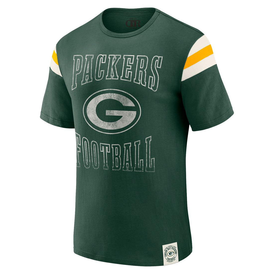 Green Bay Packers Darius Rucker Collection Football Stripe Sleeve T-Shirt - Green - Fanatics