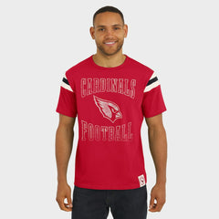 Arizona Cardinals Darius Rucker Collection Football Stripe Sleeve T-Shirt - Cardinal - Fanatics