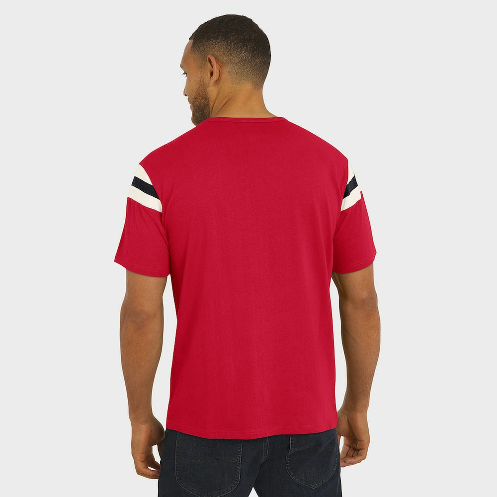 Arizona Cardinals Darius Rucker Collection Football Stripe Sleeve T-Shirt - Cardinal - Fanatics